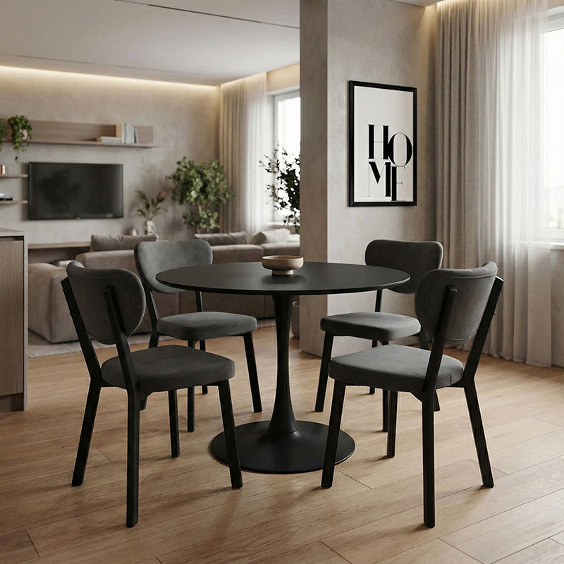 Balou table mdf in black D80x73cm