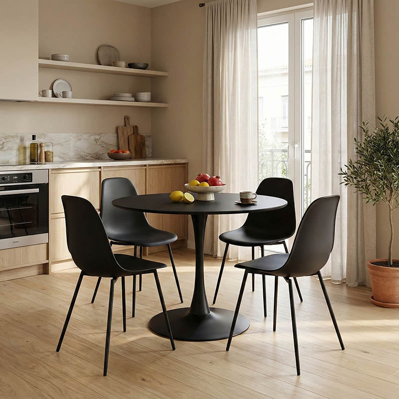 Balou table mdf in black D100x73cm