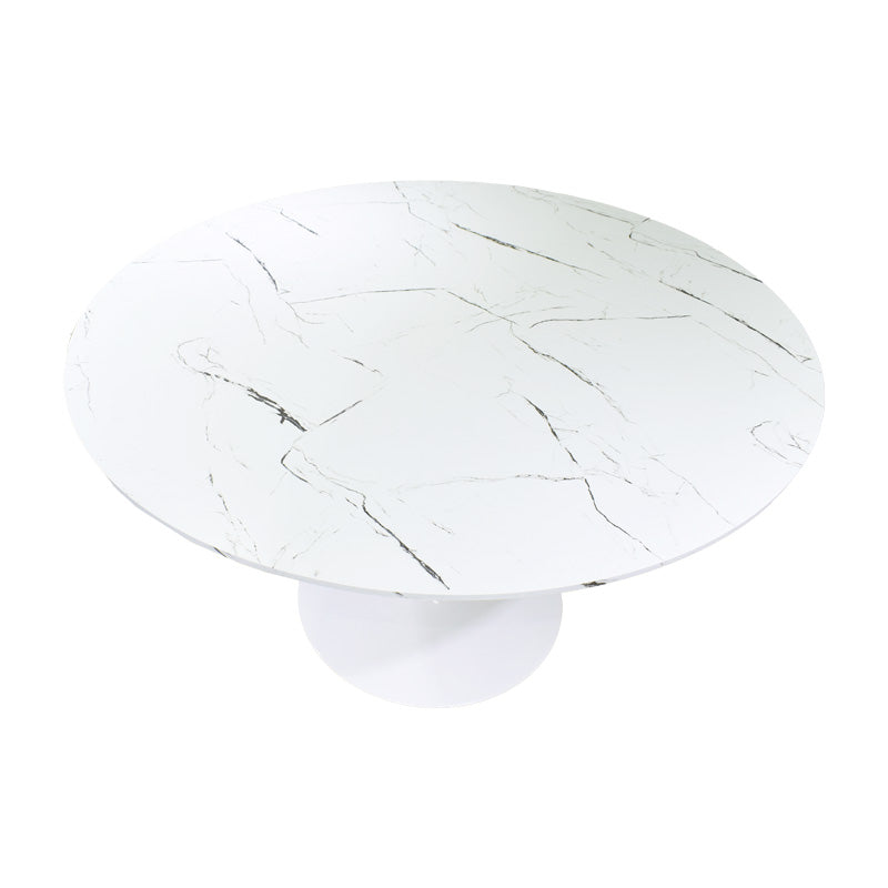 Balou table mdf in white with marble look D120x73cm