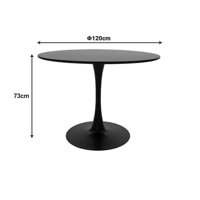 Balou table mdf in black D120x73cm