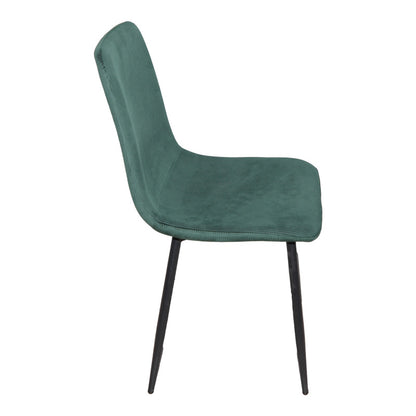 Grato chair in cypress green fabric-black metal leg 45.5x53.5x88.5cm