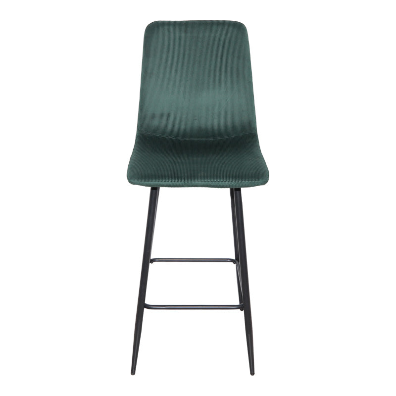Grato bar-stool cypress green fabric-black metal leg 43.5x55x114cm