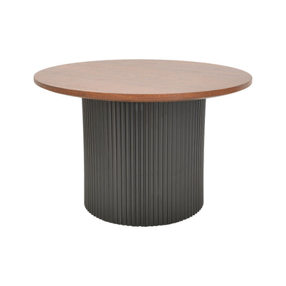 Dovel mdf coffee table set of 2 walnut-black metal