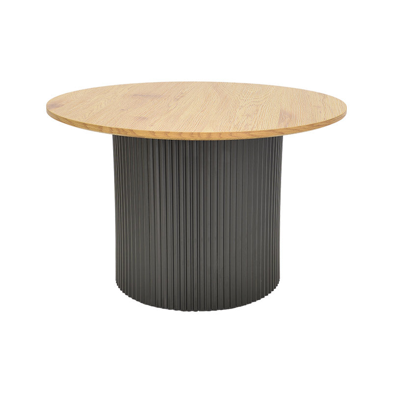 Dovel mdf coffee table set of 2 sonoma-black metal