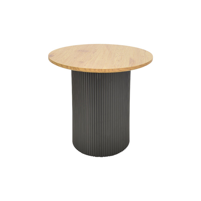 Dovel mdf coffee table set of 2 sonoma-black metal