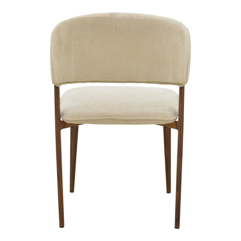 Dolez chair beige fabric-walnut metal leg 49x58.5x82cm