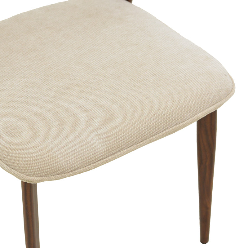 Dolez chair beige fabric-walnut metal leg 49x58.5x82cm