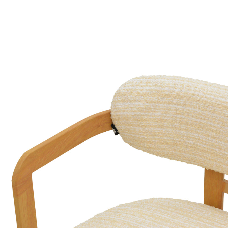 2-seater Berdona beige fabric-natural color metal leg 120x47x78cm