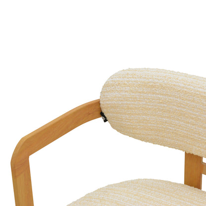 2-seater Berdona beige fabric-natural color metal leg 120x47x78cm