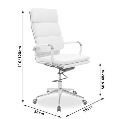 Manager office chair Tokyo pakoworld with PU white colour