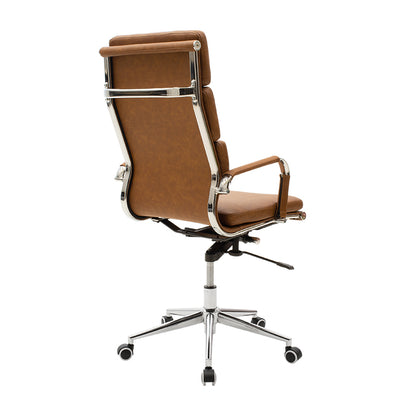 Manager office chair Tokyo pakoworld with pu brown tabac antique colour