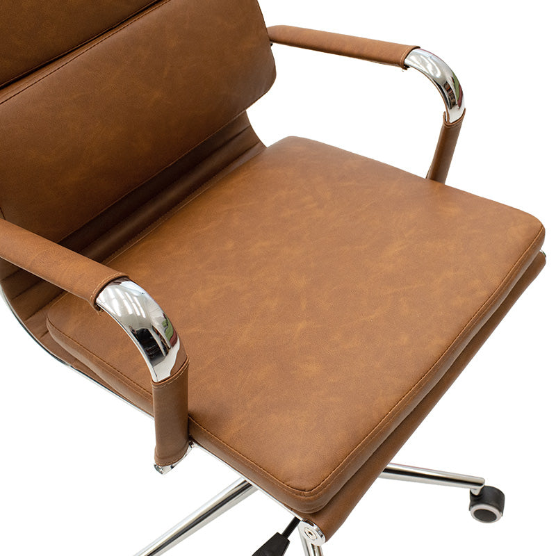 Manager office chair Tokyo pakoworld with pu brown tabac antique colour