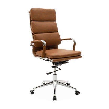 Manager office chair Tokyo pakoworld with pu brown tabac antique colour