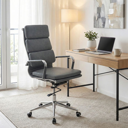 Manager office chair Tokyo with pu grey antique colour