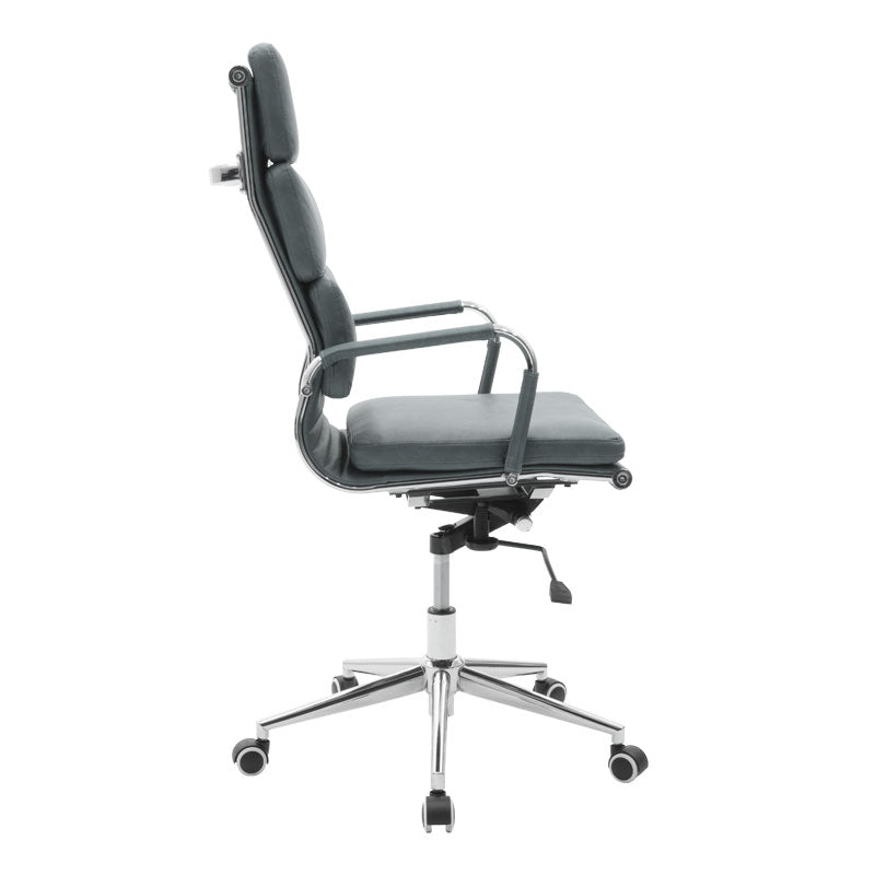 Manager office chair Tokyo with pu grey antique colour
