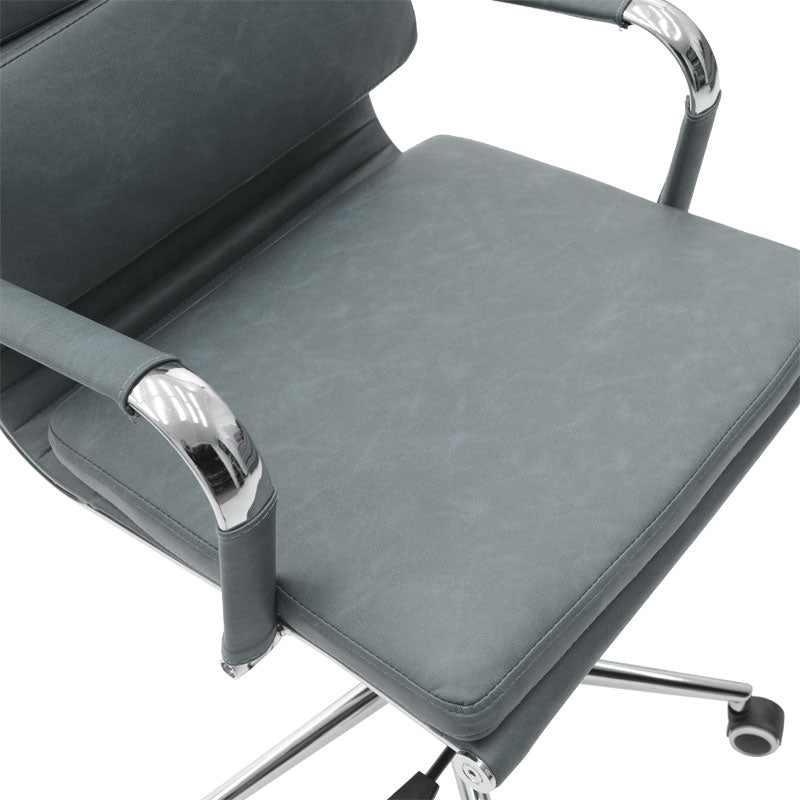 Manager office chair Tokyo with pu grey antique colour
