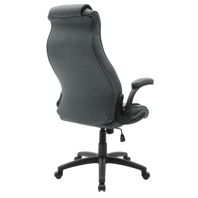 Manager office chair Bear with pu grey antique-black colour