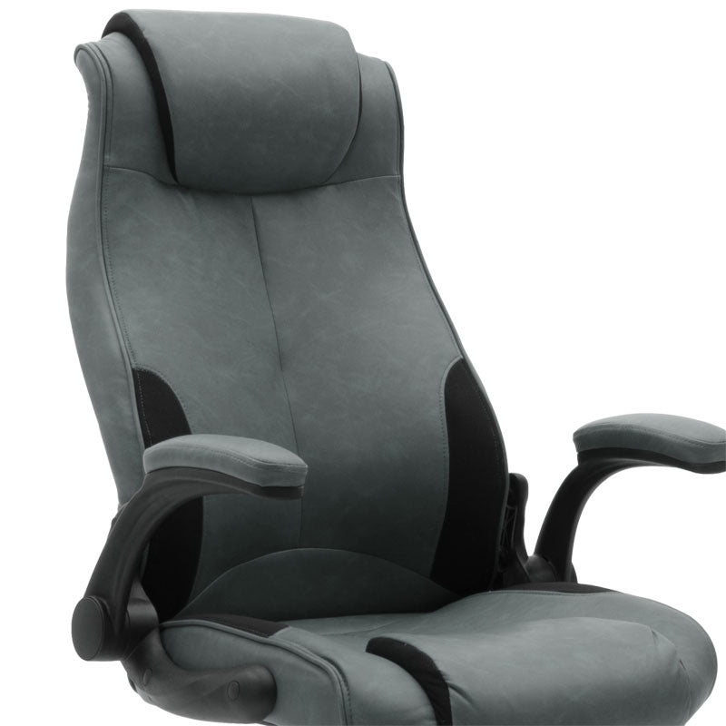 Manager office chair Bear pakoworld with pu grey antique-black colour