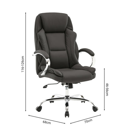 Manager office chair Verxian pakoworld black pu 70x68x116cm