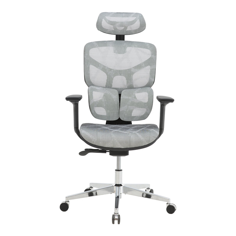 Director's office chair Karlo pakoworld white-black mesh fabric 72x70x112cm