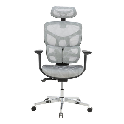 Director's office chair Karlo pakoworld white-black mesh fabric 72x70x112cm
