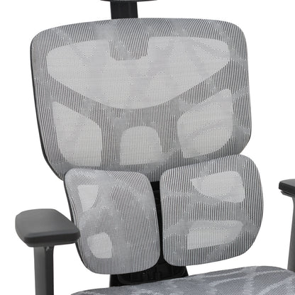Director's office chair Karlo pakoworld white-black mesh fabric 72x70x112cm