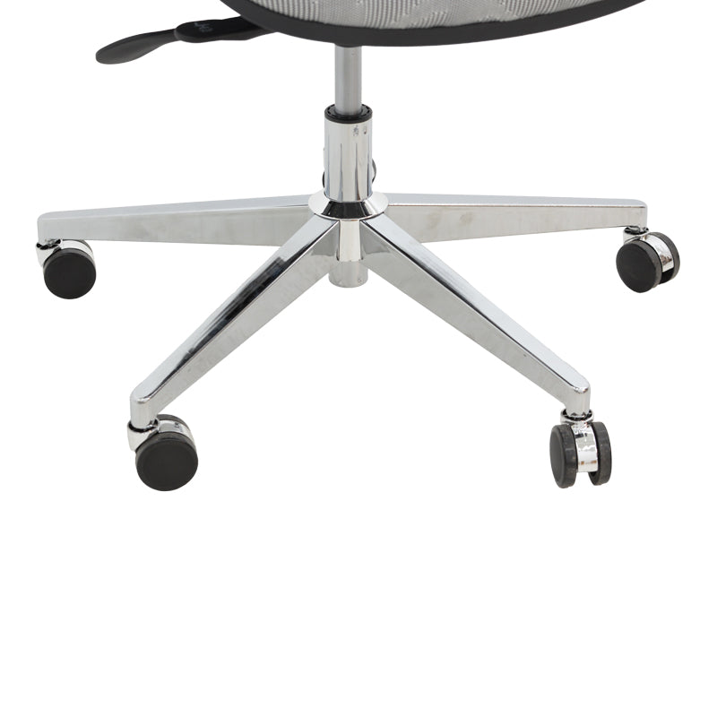 Director's office chair Karlo pakoworld white-black mesh fabric 72x70x112cm