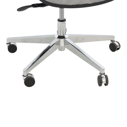 Director's office chair Karlo pakoworld white-black mesh fabric 72x70x112cm