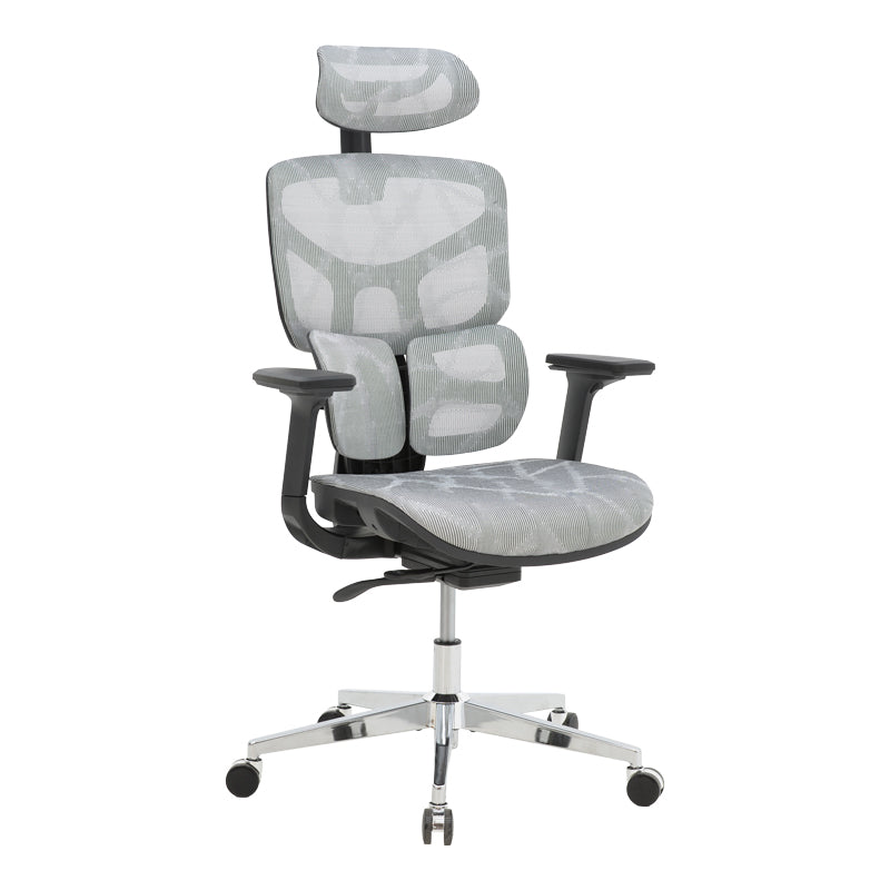 Director's office chair Karlo pakoworld white-black mesh fabric 72x70x112cm