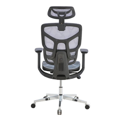Director's office chair Karlo pakoworld blue mesh fabric 72x70x112cm
