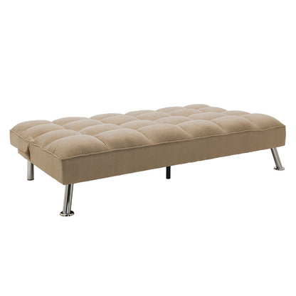 3 seater sofa-bed Rebel pakoworld with fabric in beige-brown color 189x92x82cm