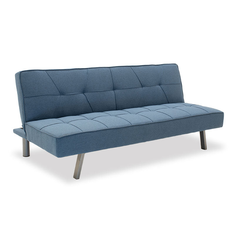 3 seater sofa-bed Travis pakoworld with fabric in light blue color 175x83x74cm