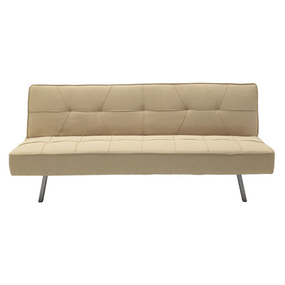 3 seater sofa-bed Travis pakoworld with fabric in beige color 175x83x74cm