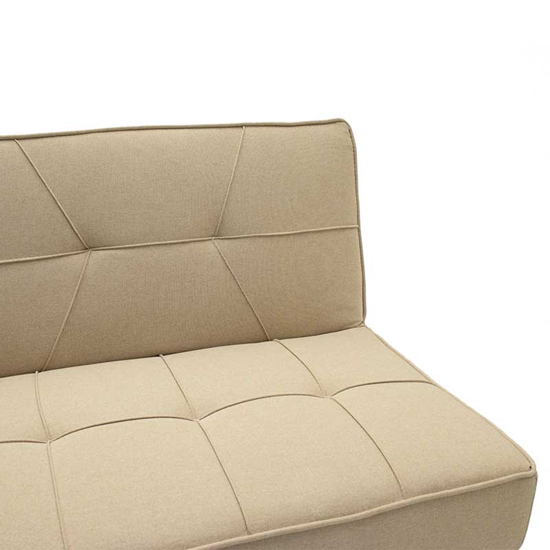 3 seater sofa-bed Travis pakoworld with fabric in beige color 175x83x74cm