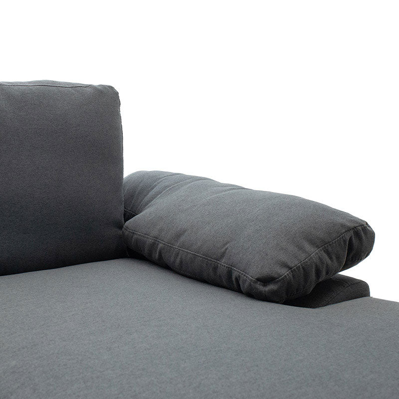 Corner sofa Cohen pakoworld with left corner fabric dark grey 240x159x83cm