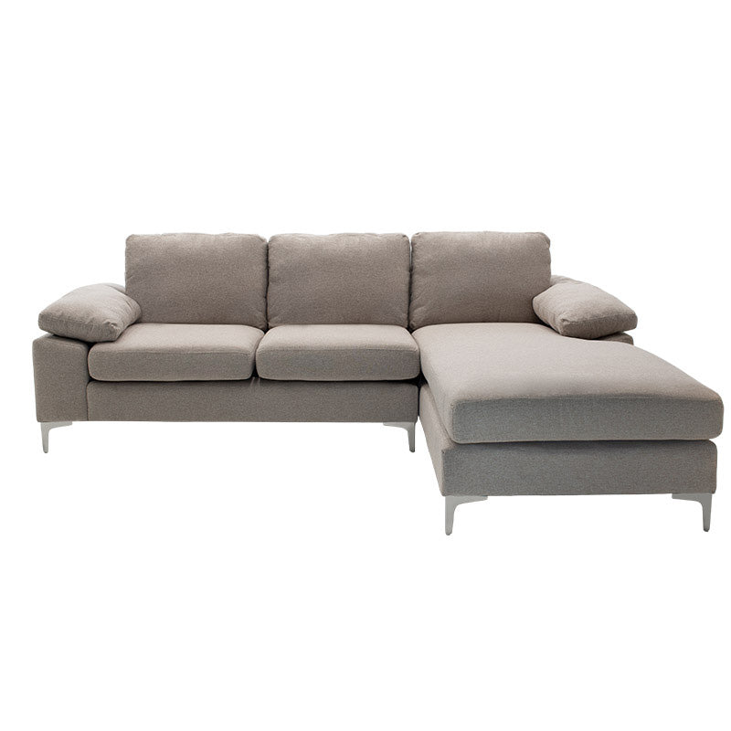 Corner sofa Cohen pakoworld with left corner fabric beige fabric 240x159x83cm