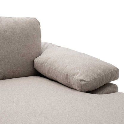 Corner sofa Cohen pakoworld with left corner fabric beige fabric 240x159x83cm