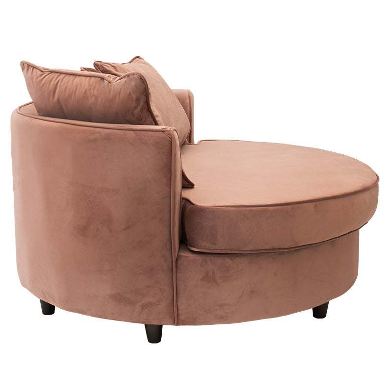 Armchair-sofa pakoworld sofa round in rotten apple velvet 123x120x85cm