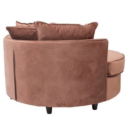 Armchair-sofa pakoworld sofa round in rotten apple velvet 123x120x85cm