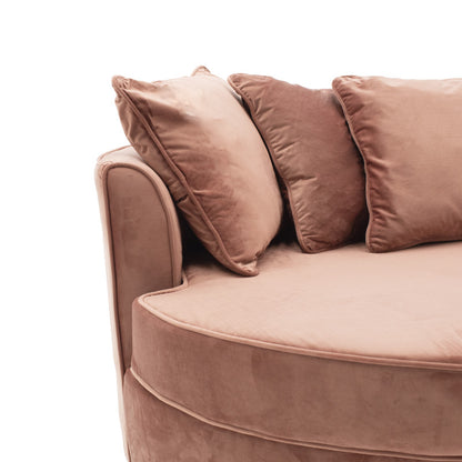 Armchair-sofa pakoworld sofa round in rotten apple velvet 123x120x85cm