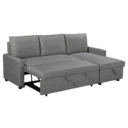 Corner reversable sofa-bed Infuse pakoworld with storage space anthracite fabric 203x130x88cm