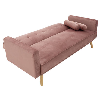 3 seater sofa-bed Success pakoworld velvet rotten apple 190x80x84cm