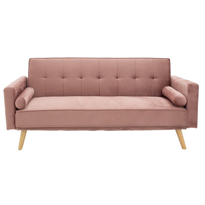 3 seater sofa-bed Success velvet rotten apple 190x80x84cm