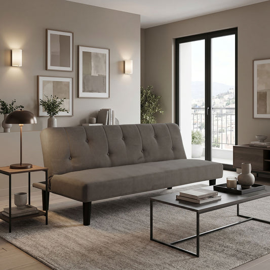 Sofa-bed Breathe fabric anthracite 167x77x73 cm