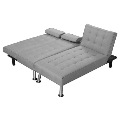 Corner sofa-bed reversible Brisk gray fabric 200x146x75cm