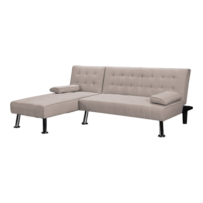 Reversible corner sofa-bed Brisk brown-grey fabric 200x146x75cm