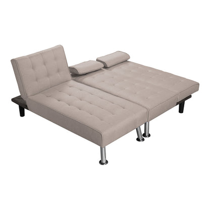 Reversible corner sofa-bed Brisk brown-grey fabric 200x146x75cm