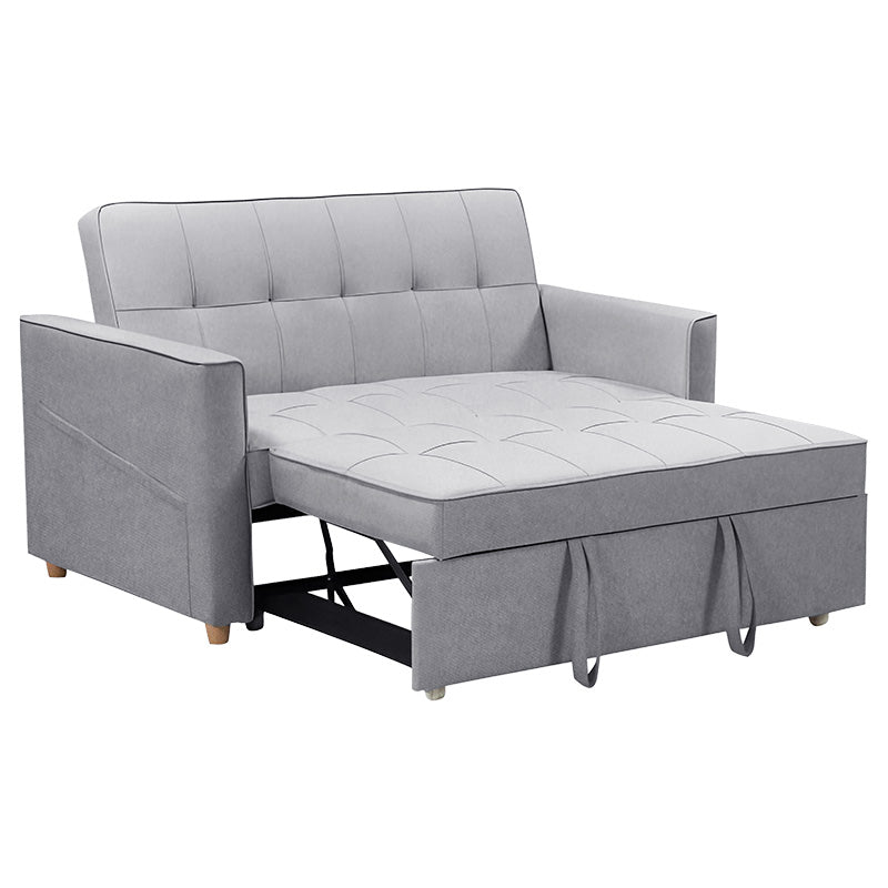 2 seater sofa-bed Commit pakoworld fabric grey 142x93x90 cm