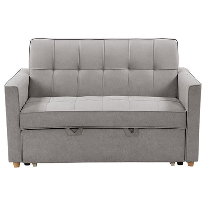 2 seater sofa-bed Commit pakoworld fabric grey 142x93x90 cm