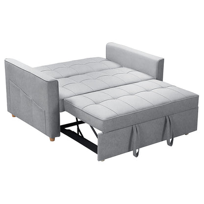 2 seater sofa-bed Commit pakoworld fabric grey 142x93x90 cm